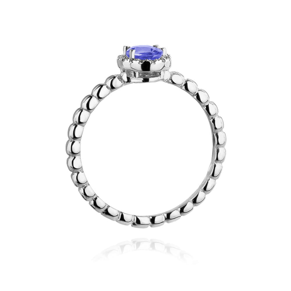 W359 Tanzanitový prsteň 0,40ct biele zlato Au 585/1000 - 2
