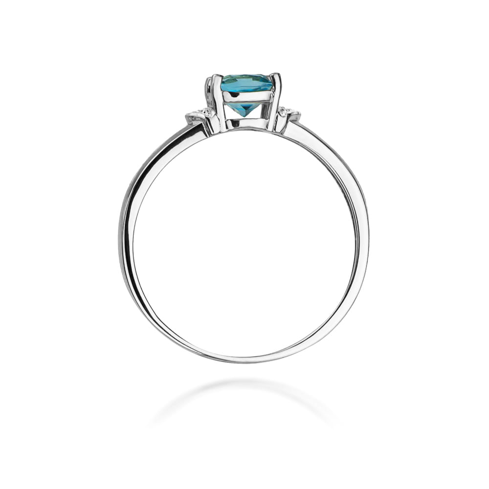 W039 Topaz prsteň 0,70ct biele zlato Au 585/1000 - 2