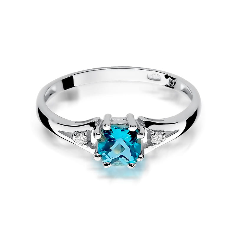 W044 Topaz prsteň 0,70ct biele zlato Au 585/1000 - 1