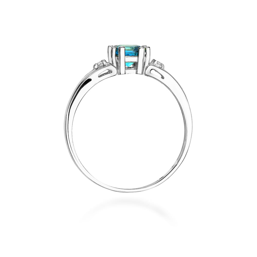 W044 Topaz prsteň 0,70ct biele zlato Au 585/1000 - 2