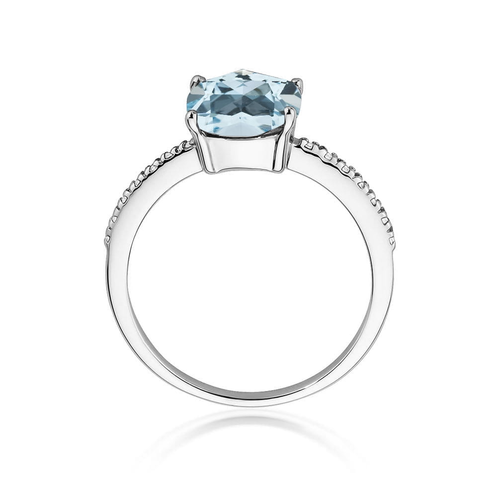 W511 Topaz prsteň 2.00ct biele zlato Au 585/1000 - 2
