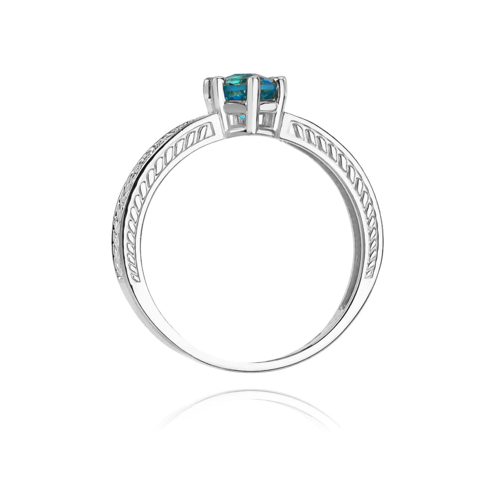 W075 Topaz prsteň 0,50ct biele zlato Au 585/1000 - 2