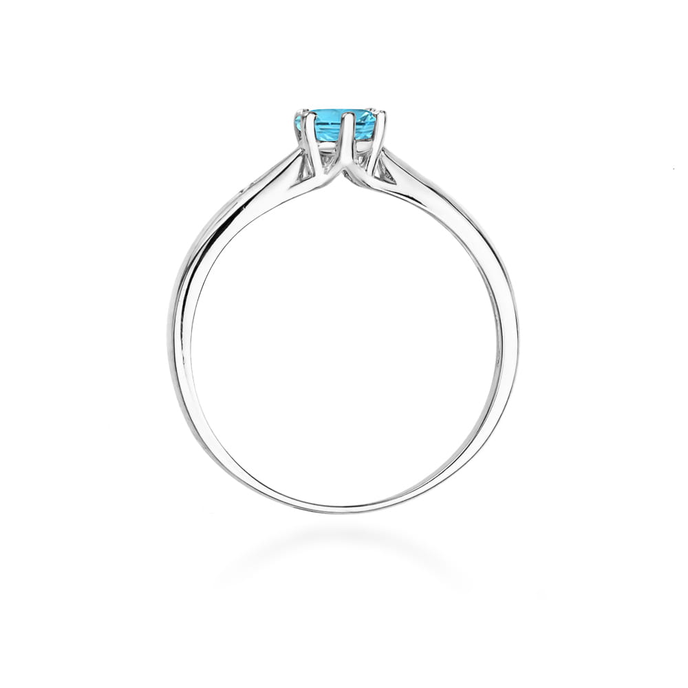 W074 Topaz prsteň 0,50ct biele zlato Au 585/1000 - 2