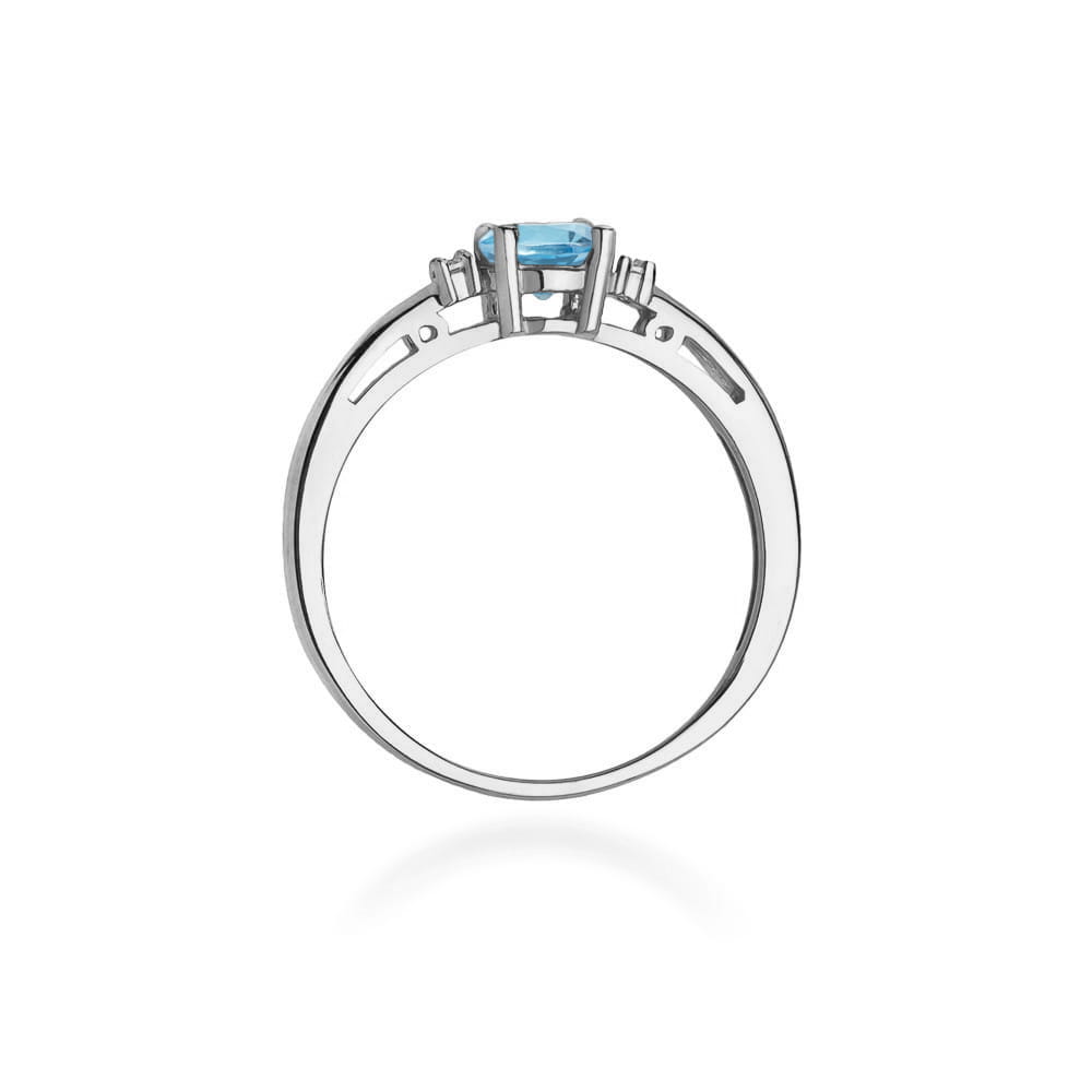 W010 Topaz prsteň 0,50ct biele zlato Au 585/1000 - 2