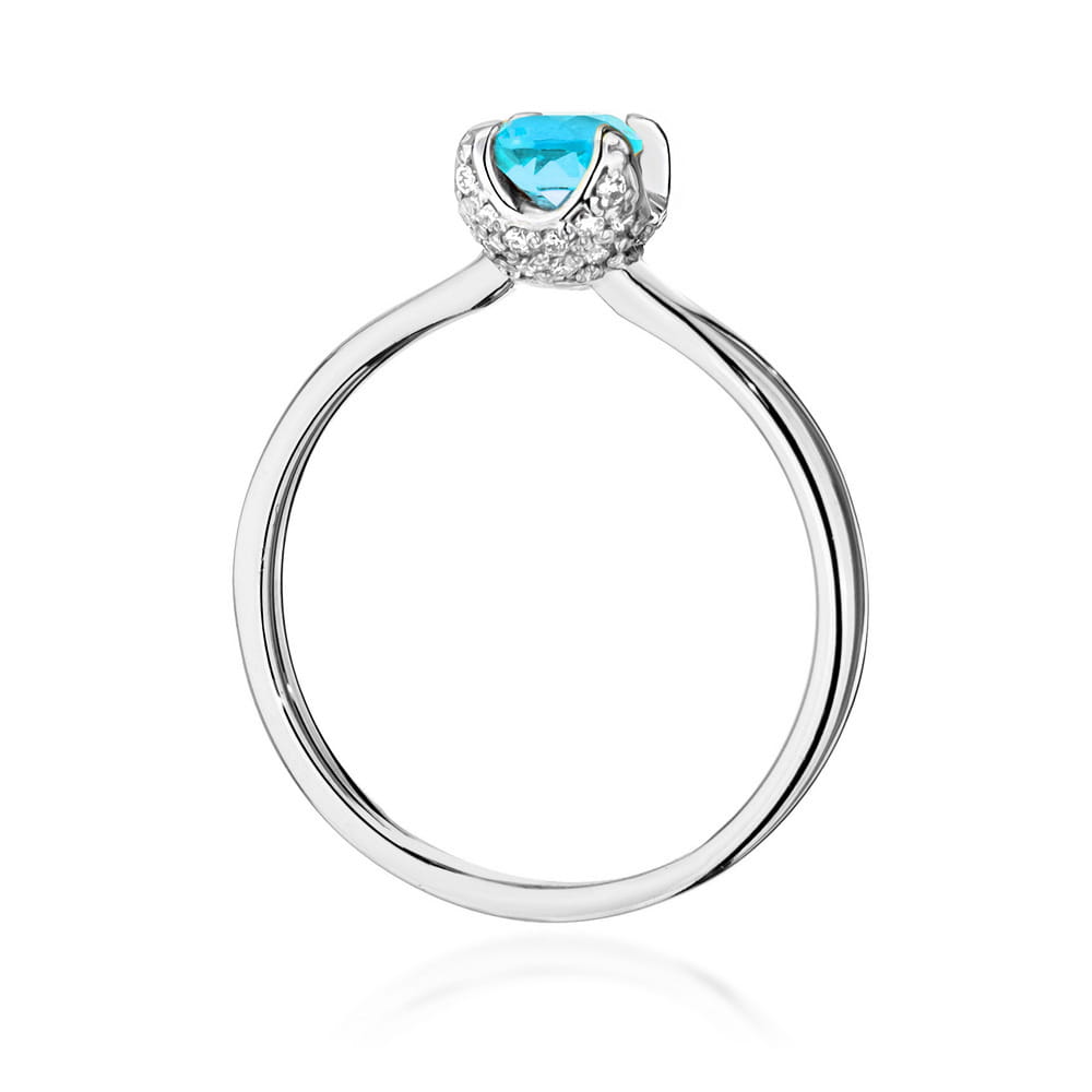 W556 Topaz prsteň 0,50ct biele zlato Au 585/1000 - 2