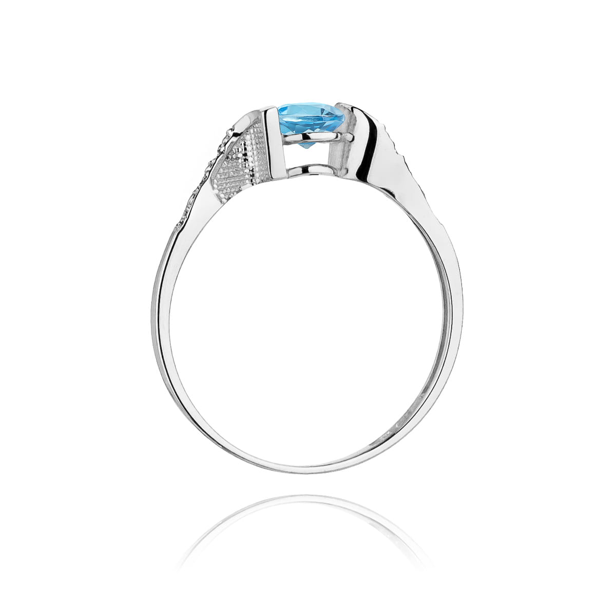 W120 Topaz prsteň 0,50ct biele zlato Au 585/1000 - 2