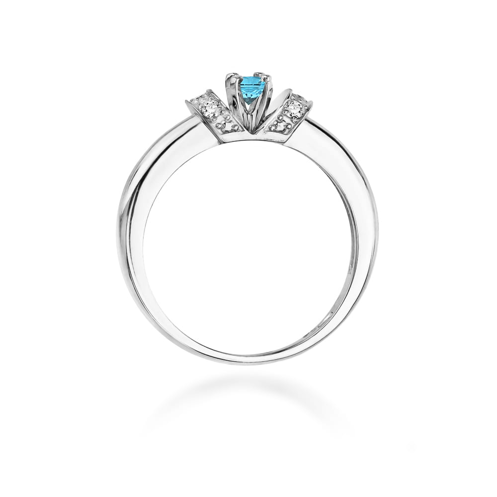 W043 Topaz prsteň 0,50ct biele zlato Au 585/1000 - 2