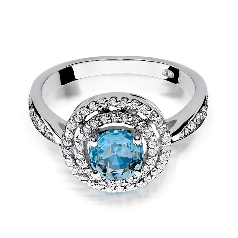 W274 Topaz prsteň 0,80ct biele zlato Au 585/1000 - 1
