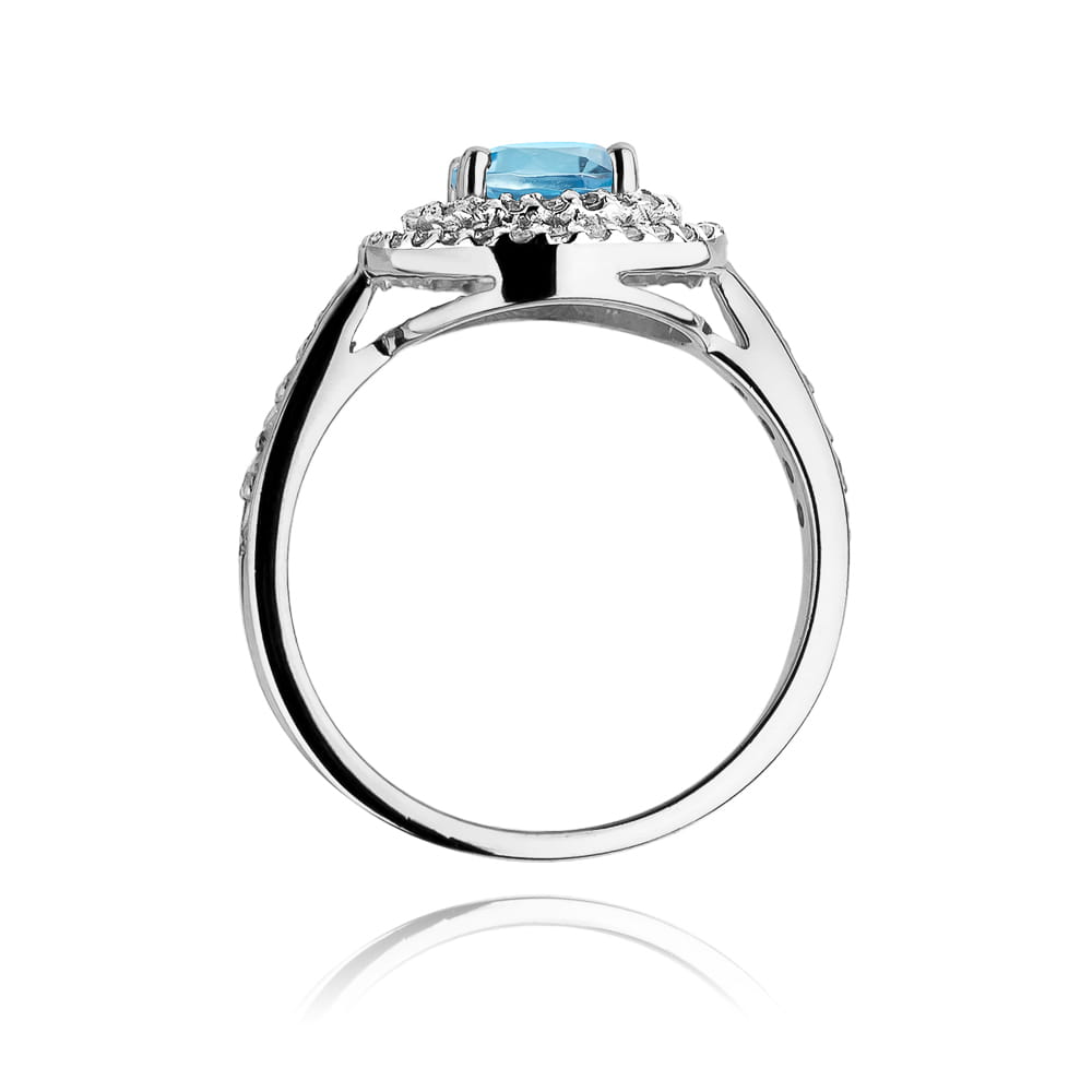 W274 Topaz prsteň 0,80ct biele zlato Au 585/1000 - 2