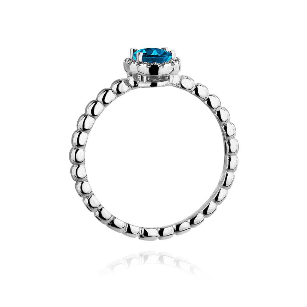 W359 Topaz prsteň 0,50ct biele zlato Au 585/1000 - 2
