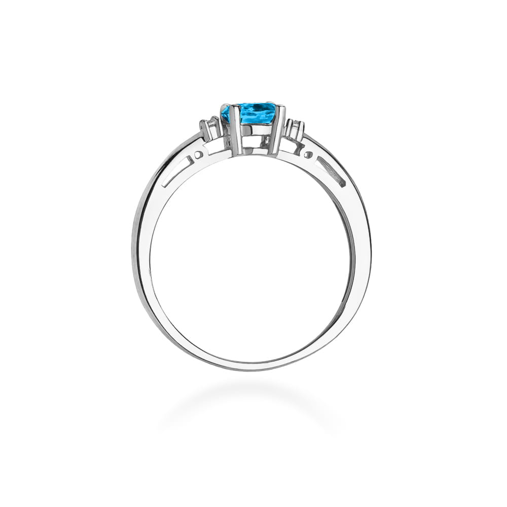 W006 Topaz prsteň 0,50ct biele zlato Au 585/1000 - 2
