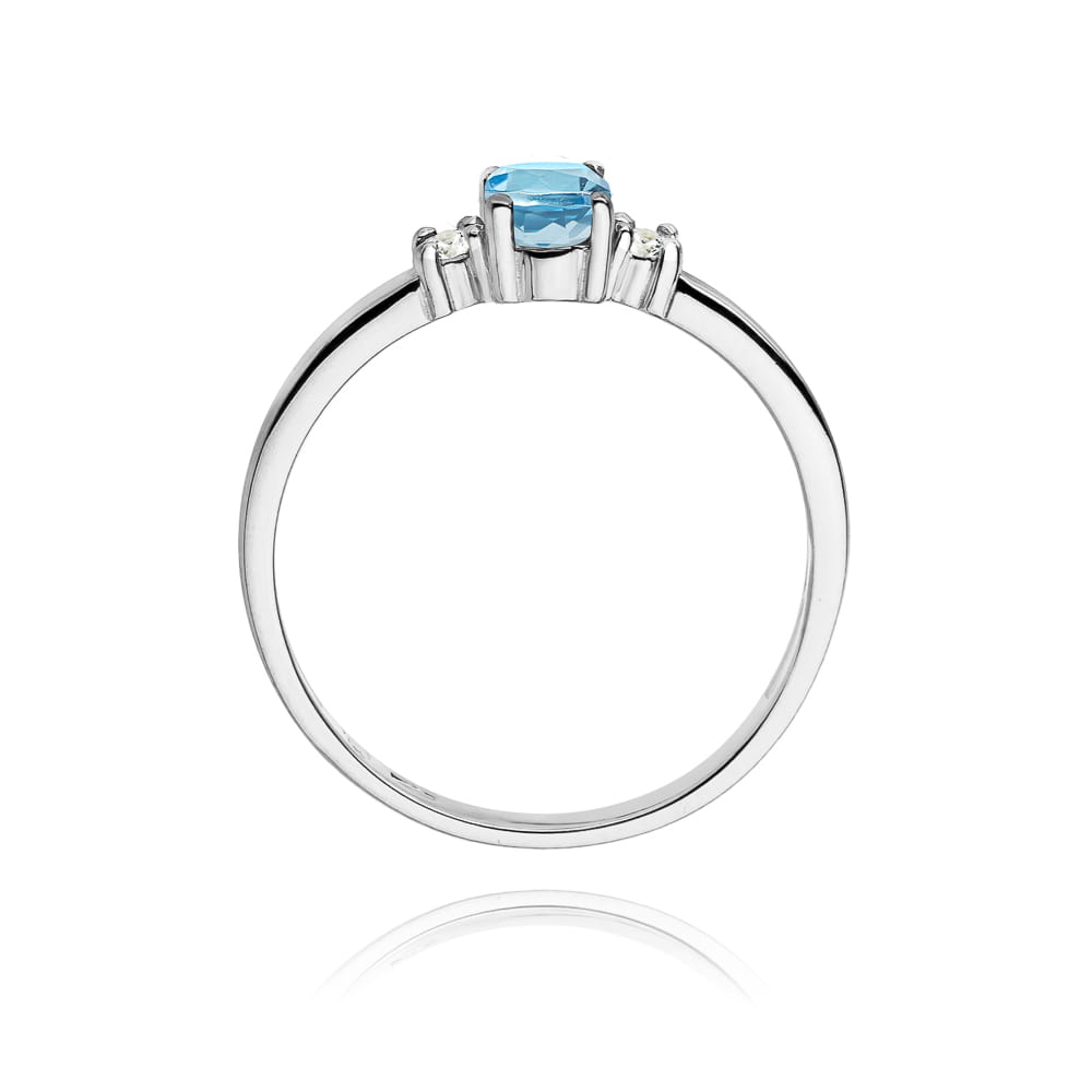 W264 Topaz prsteň 0,50ct biele zlato Au 585/1000 - 2