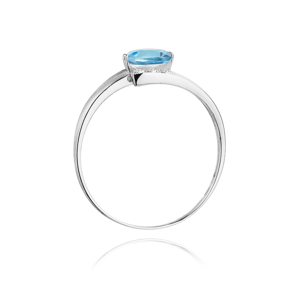 W119 Topaz prsteň 0,50ct biele zlato Au 585/1000 - 2