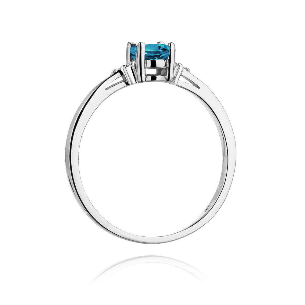 W301 Topaz prsteň 0,50ct biele zlato Au 585/1000 - 2