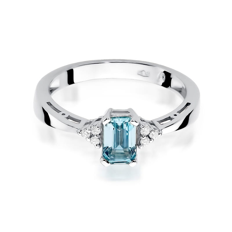W002 Topaz prsteň 0,60ct biele zlato Au 585/1000 - 1