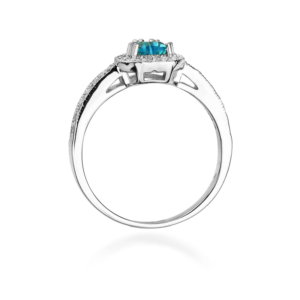 W046 Topaz prsteň 0,50ct biele zlato Au 585/1000 - 2