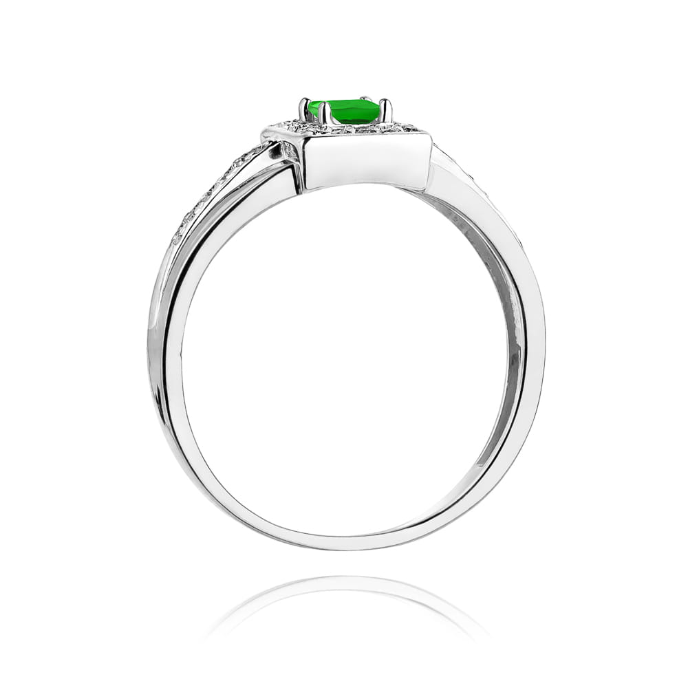 W271 Smaragdový prsteň 0,15ct biele zlato Au 585/1000 - 2