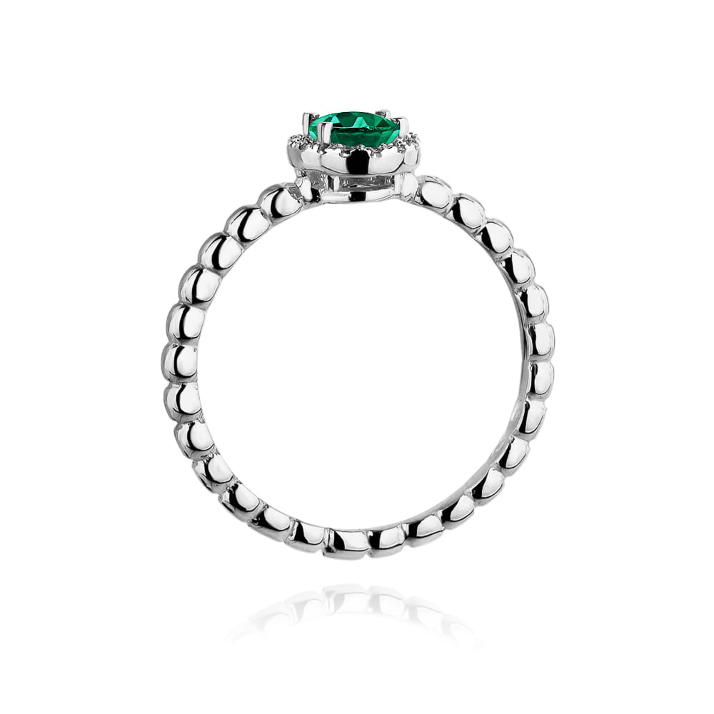 W359 Smaragdový prsteň 0,40ct biele zlato Au 585/1000 - 2