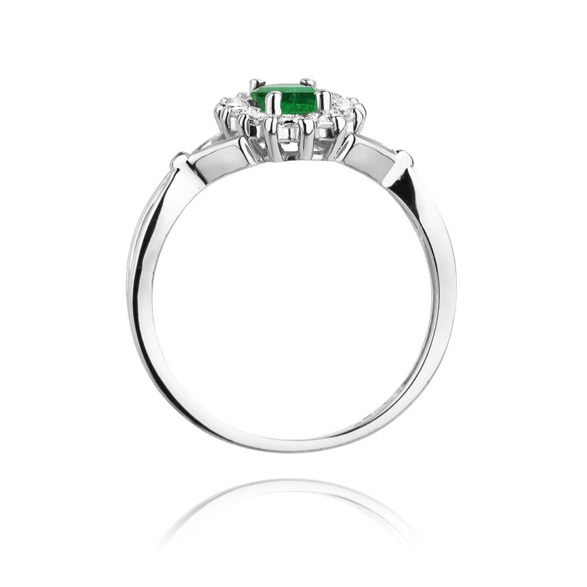 W182 Smaragdový prsteň 0,80ct biele zlato Au 585/1000 - 2