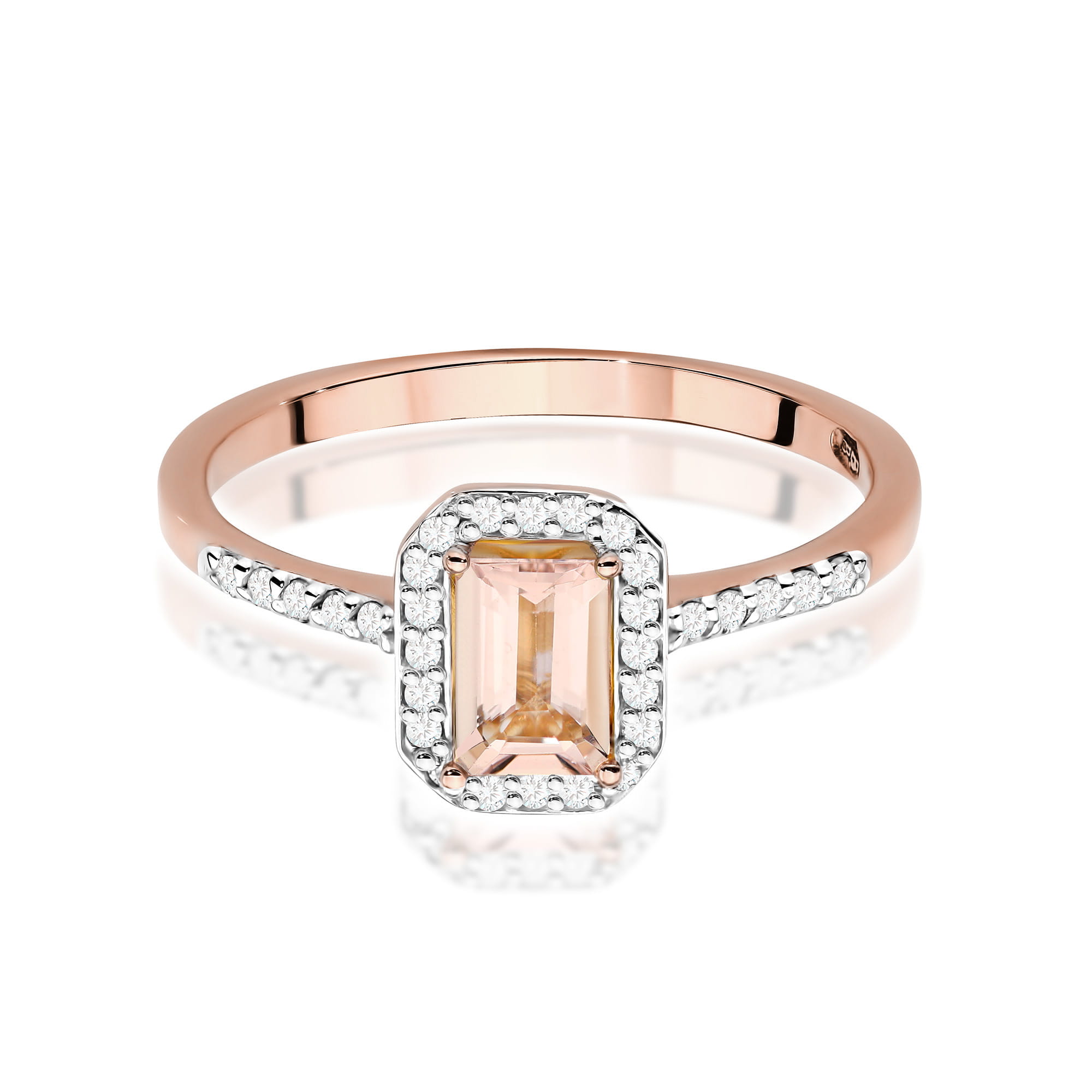 W575 Morganit prsteň 0,60ct ružové zlato Au 585/1000 - 1