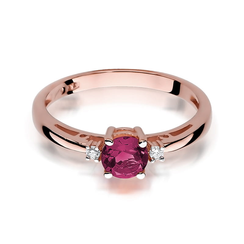 W010 Ruby prsteň 0.60ct ružové zlato Au 585/1000 - 1