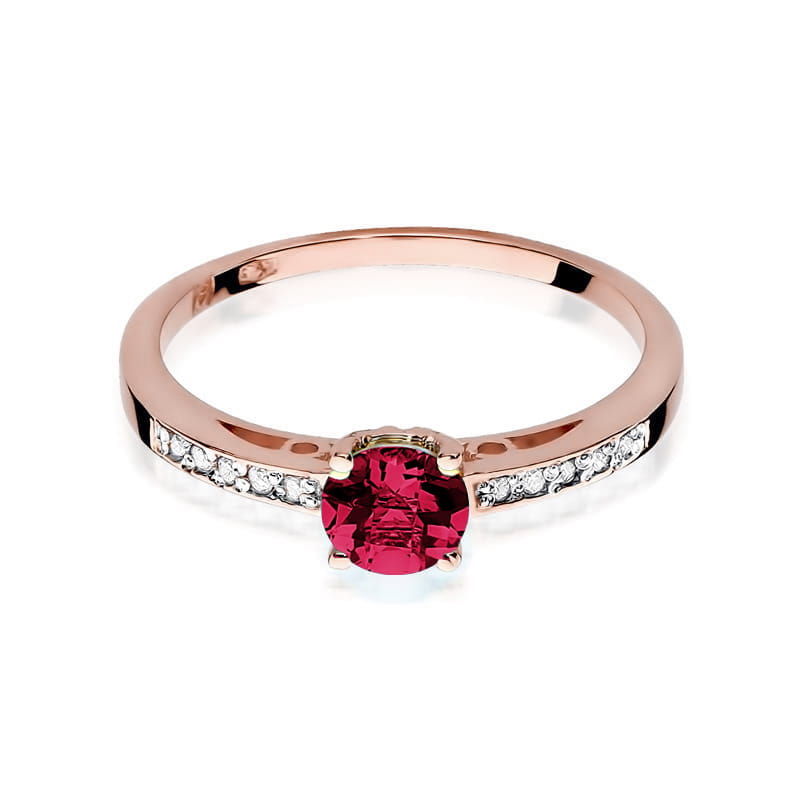 W066 Ruby prsteň 0.60ct ružové zlato Au 585/1000 - 1