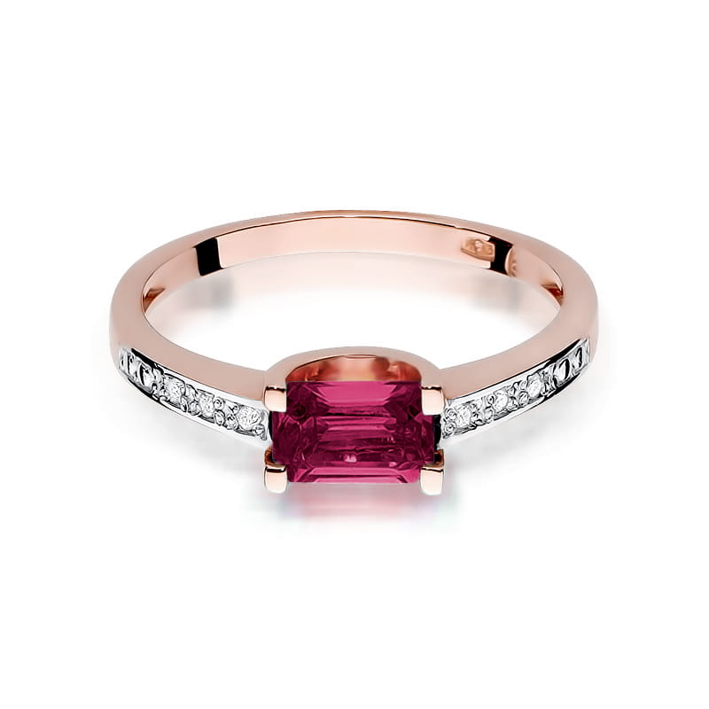 W105 Ruby prsteň 0,80ct ružové zlato Au 585/1000 - 1
