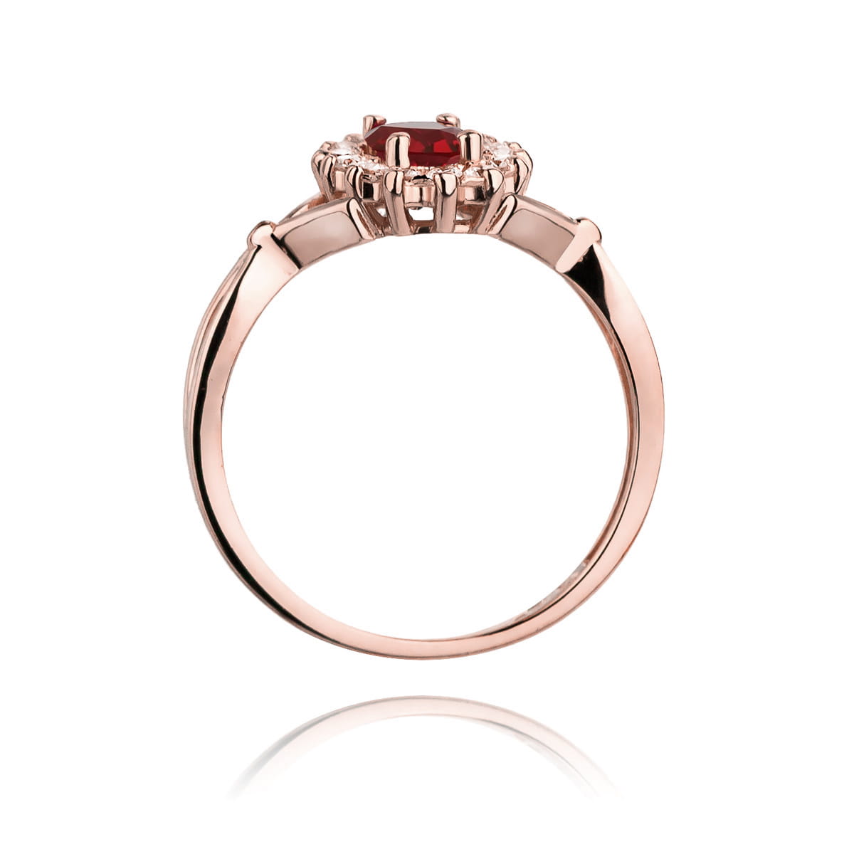 W182 Ruby prsteň 0.60ct ružové zlato Au 585/1000 - 2