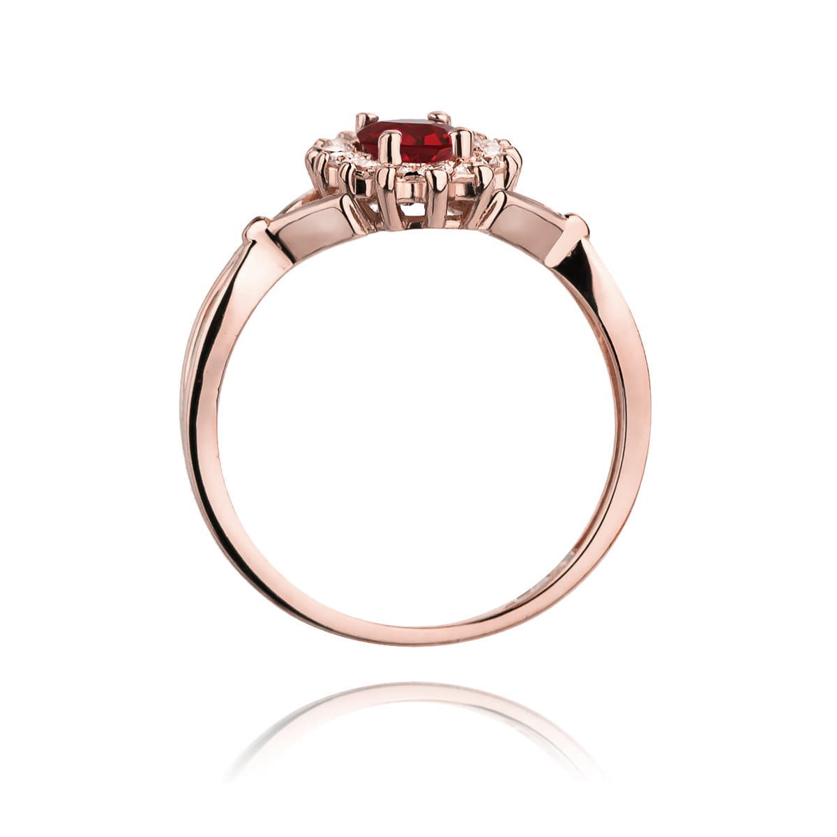 W182 Ruby prsteň 1.00ct ružové zlato Au 585/1000 - 2