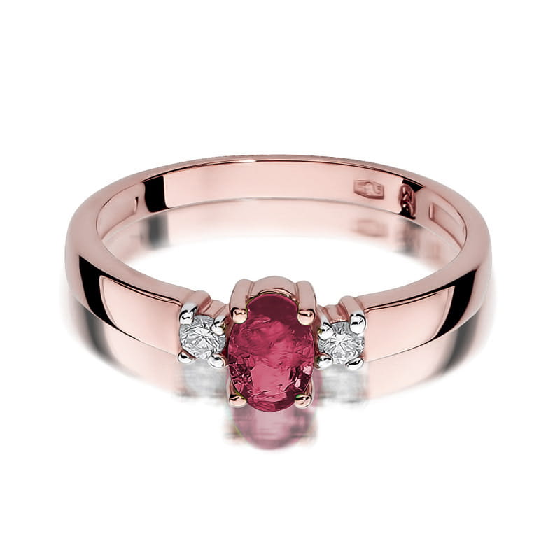 W264 Ruby prsteň 0.60ct ružové zlato Au 585/1000 - 1