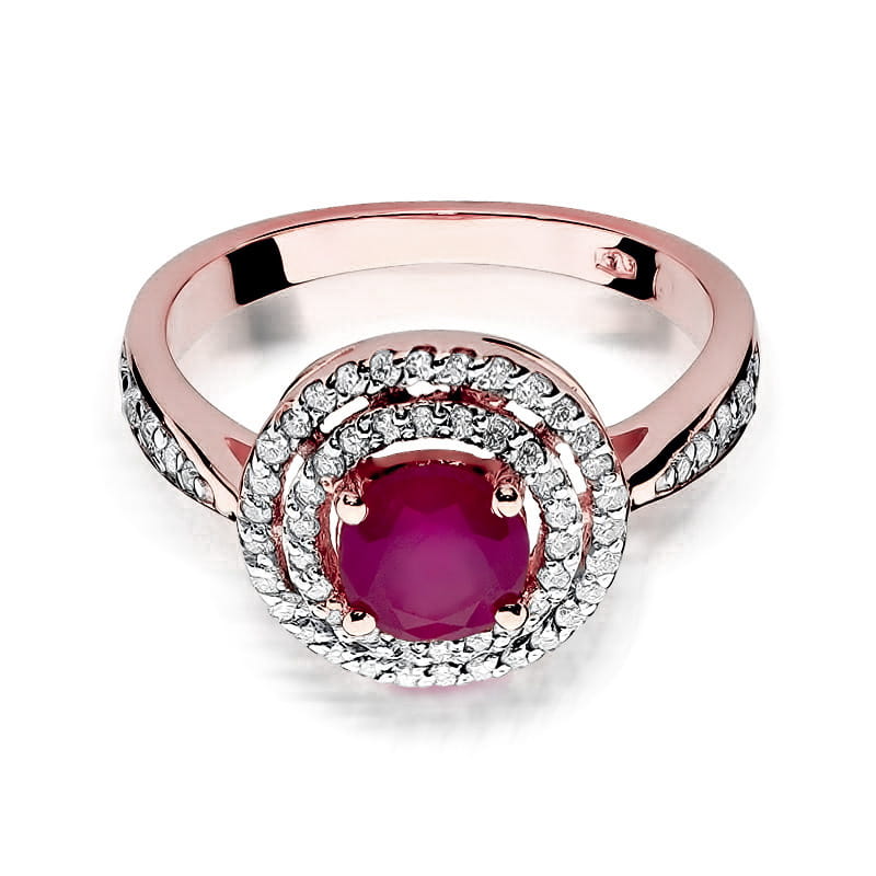 W274 Ruby prsteň 1.20ct ružové zlato Au 585/1000 - 1