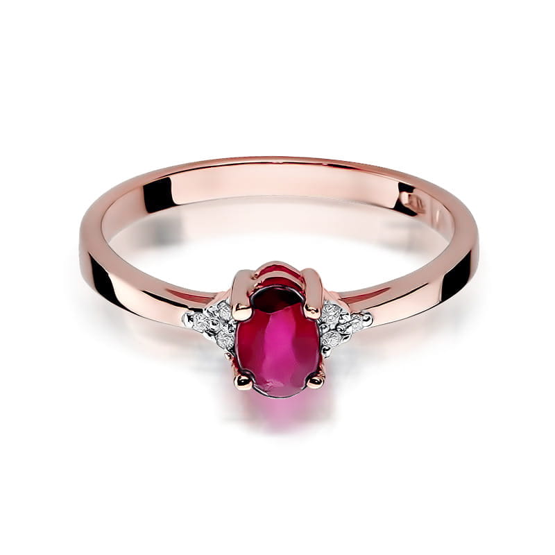 W301 Ruby prsteň 0.60ct ružové zlato Au 585/1000 - 1
