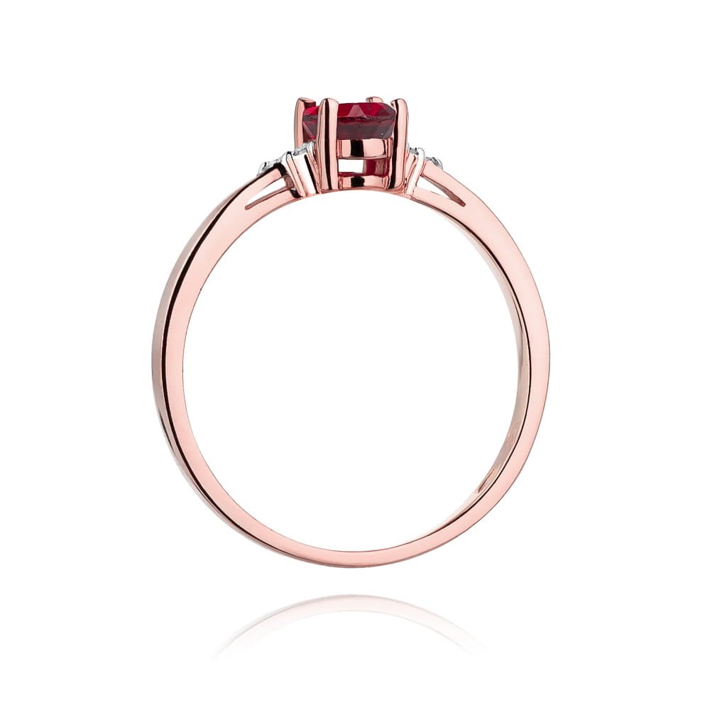 W301 Ruby prsteň 0.60ct ružové zlato Au 585/1000 - 2