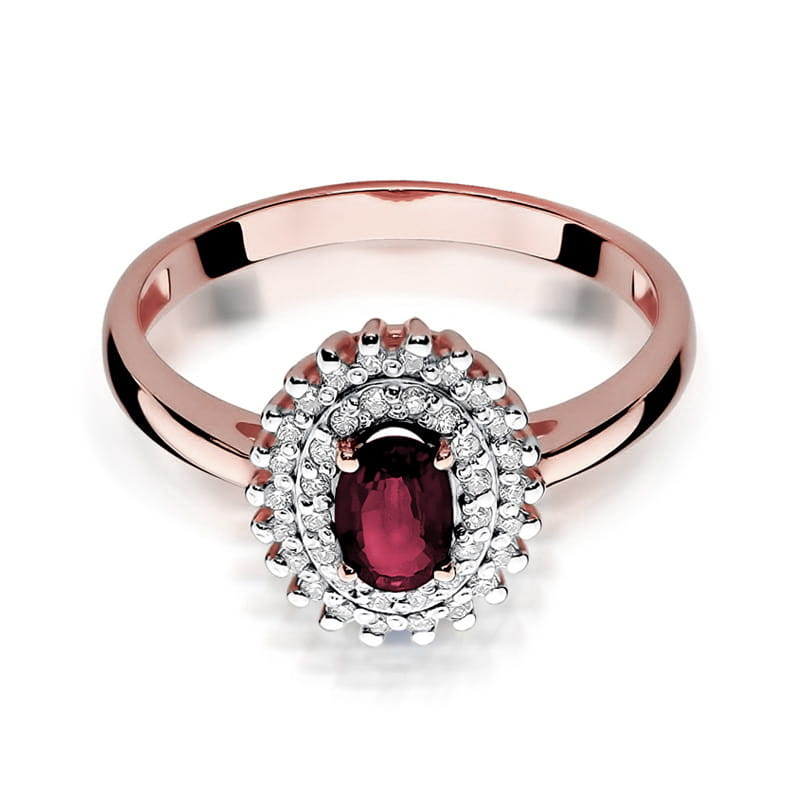 W303 Ruby prsteň 0.60ct ružové zlato Au 585/1000 - 1