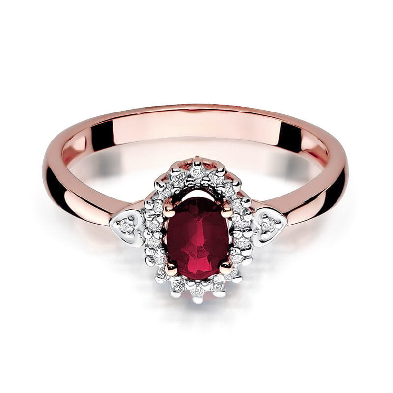 W312 Ruby prsteň 0.60ct ružové zlato Au 585/1000 - 1