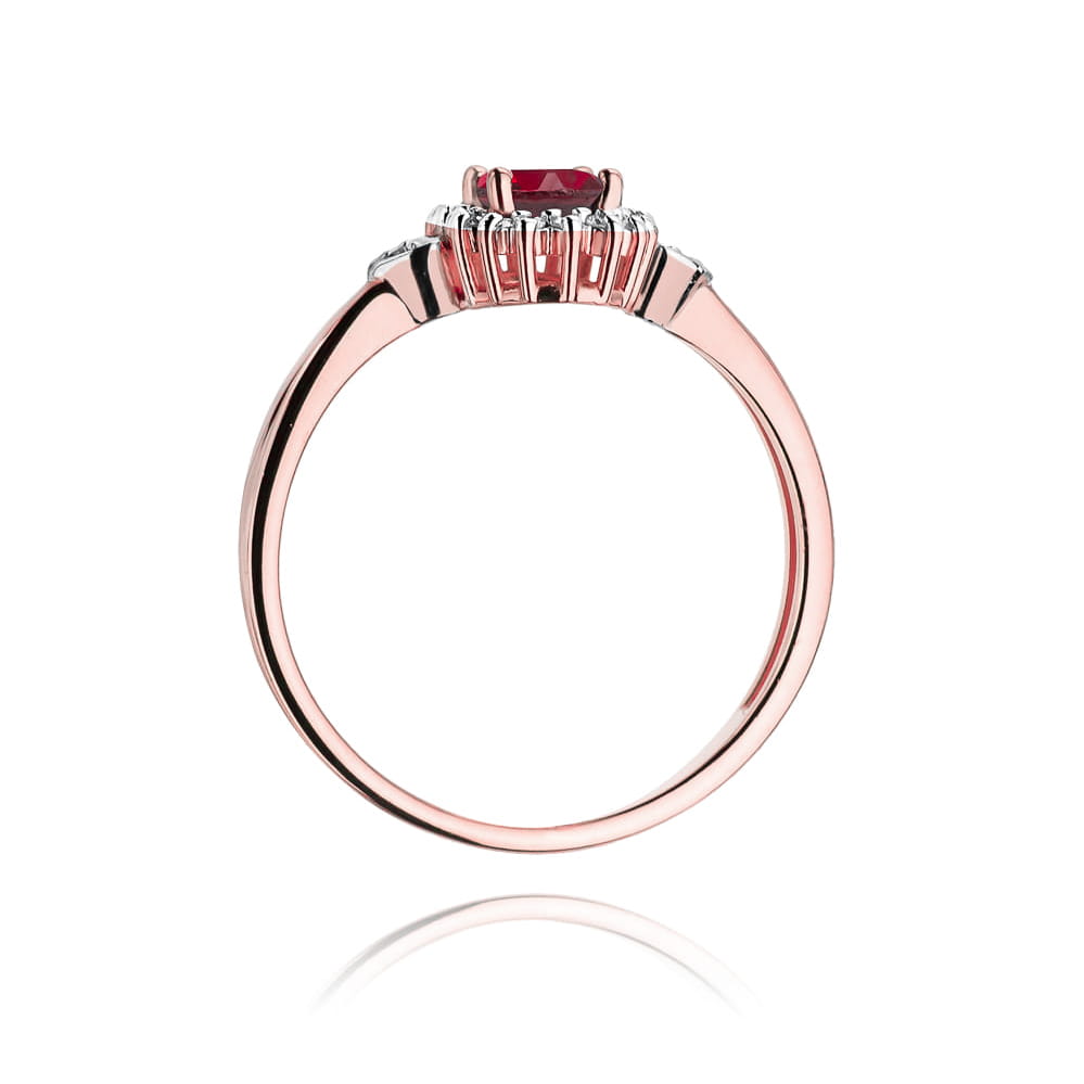 W312 Ruby prsteň 0.60ct ružové zlato Au 585/1000 - 2