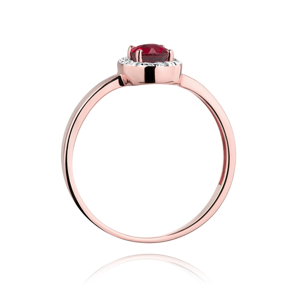 W330 Ruby prsteň 0.60ct ružové zlato Au 585/1000 - 2