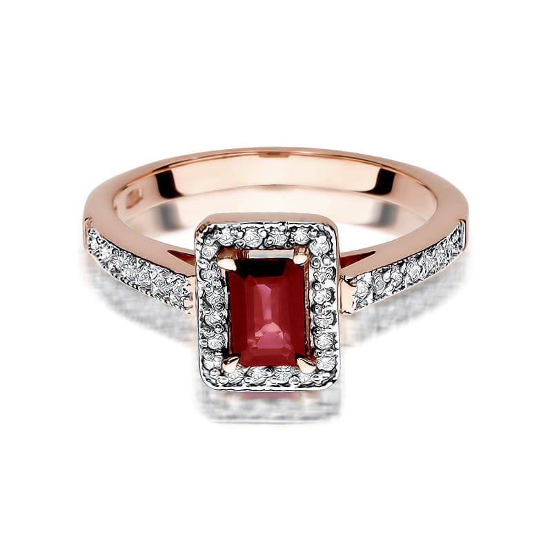 W422 Ruby prsteň 0.80ct ružové zlato Au 585/1000 - 1