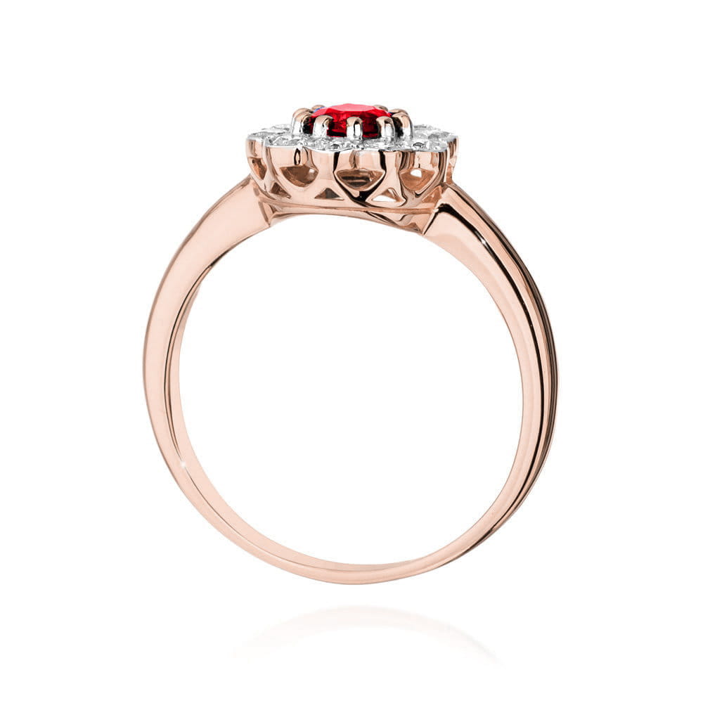 W529 Ruby prsteň 0,60ct ružové zlato Au 585/1000 - 2