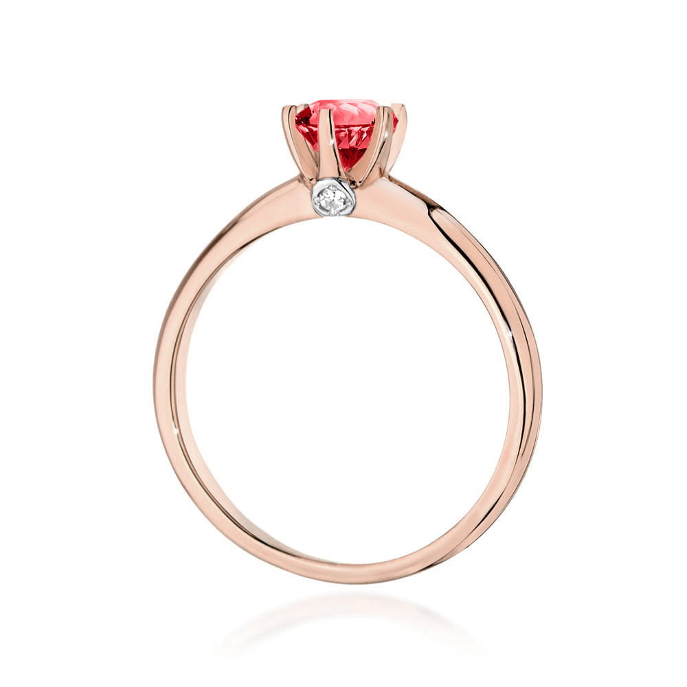 W557 Ruby prsteň 0.60ct ružové zlato Au 585/1000 - 2
