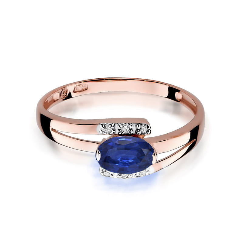 W119 Zafírový prsteň 0,70ct ružové zlato Au 585/1000 - 1
