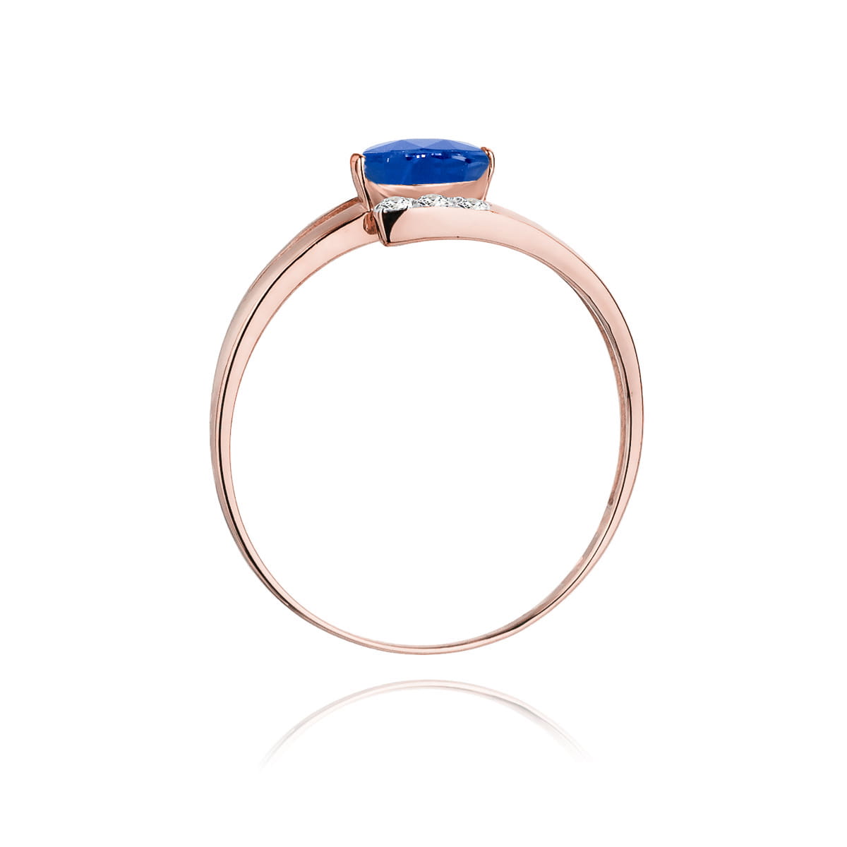 W119 Zafírový prsteň 0,70ct ružové zlato Au 585/1000 - 2