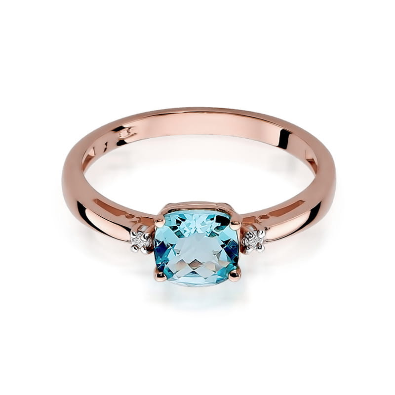 W003 Topaz prsteň 1.10ct ružové zlato Au 585/1000 - 1