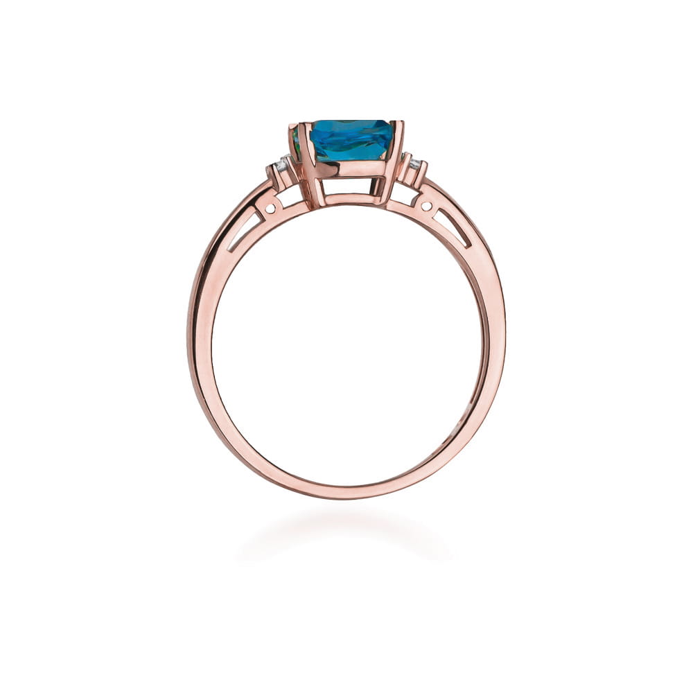 W003 Topaz prsteň 1.10ct ružové zlato Au 585/1000 - 2