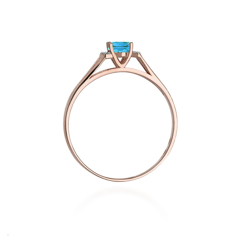 W005 Topaz prsteň 0,50ct ružové zlato Au 585/1000 - 2