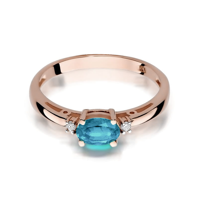 W006 Topaz prsteň 0,50ct ružové zlato Au 585/1000 - 1