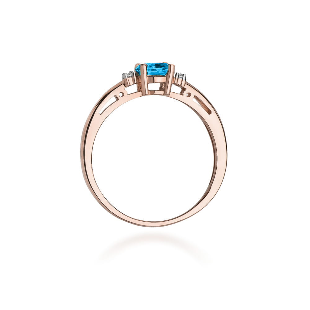 W006 Topaz prsteň 0,50ct ružové zlato Au 585/1000 - 2
