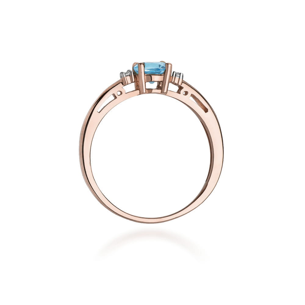 W010 Topaz prsteň 0,50ct ružové zlato Au 585/1000 - 2