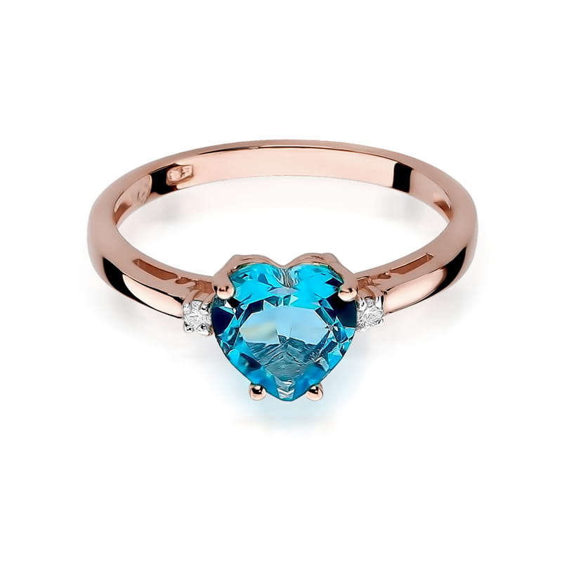 W012 Topaz prsteň 1.20ct ružové zlato Au 585/1000 - 1