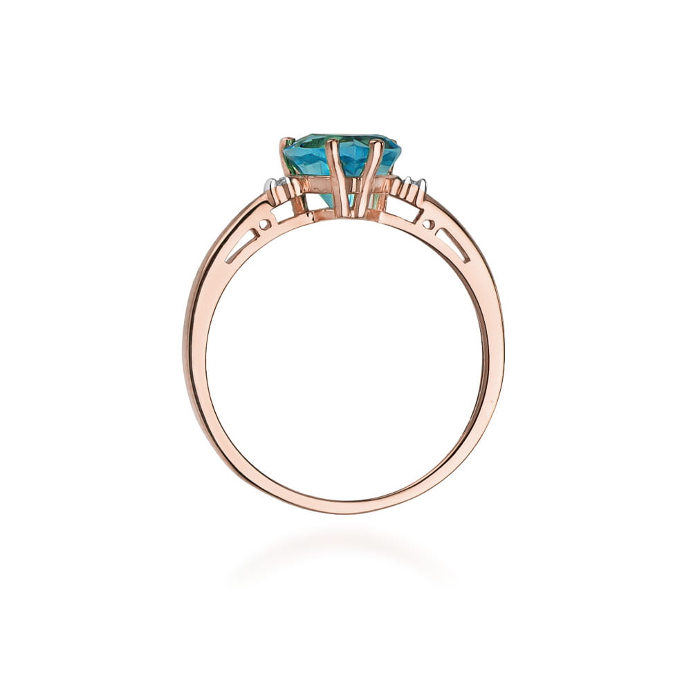 W012 Topaz prsteň 1.20ct ružové zlato Au 585/1000 - 2